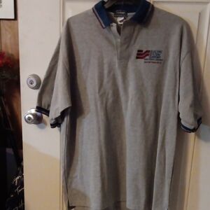 Classic Gray Polo Shirt with Embroidered Logo